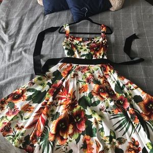 Floral print sun dress